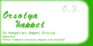 orsolya wappel business card